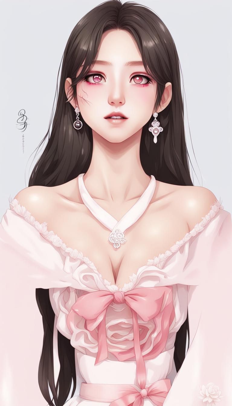 Korean Girl Douyin Makeup in Anime Style