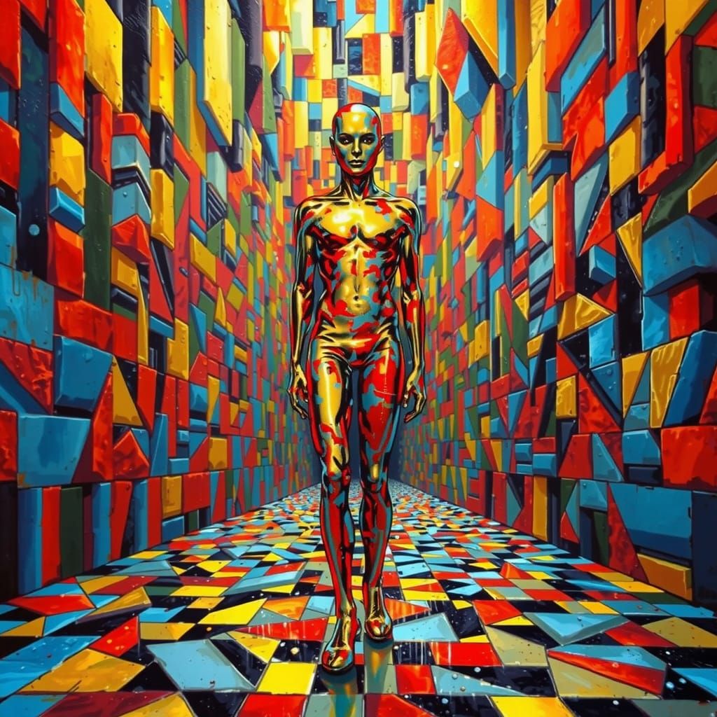 Etched Sketch in Scarlet, Crimson, and Rouge