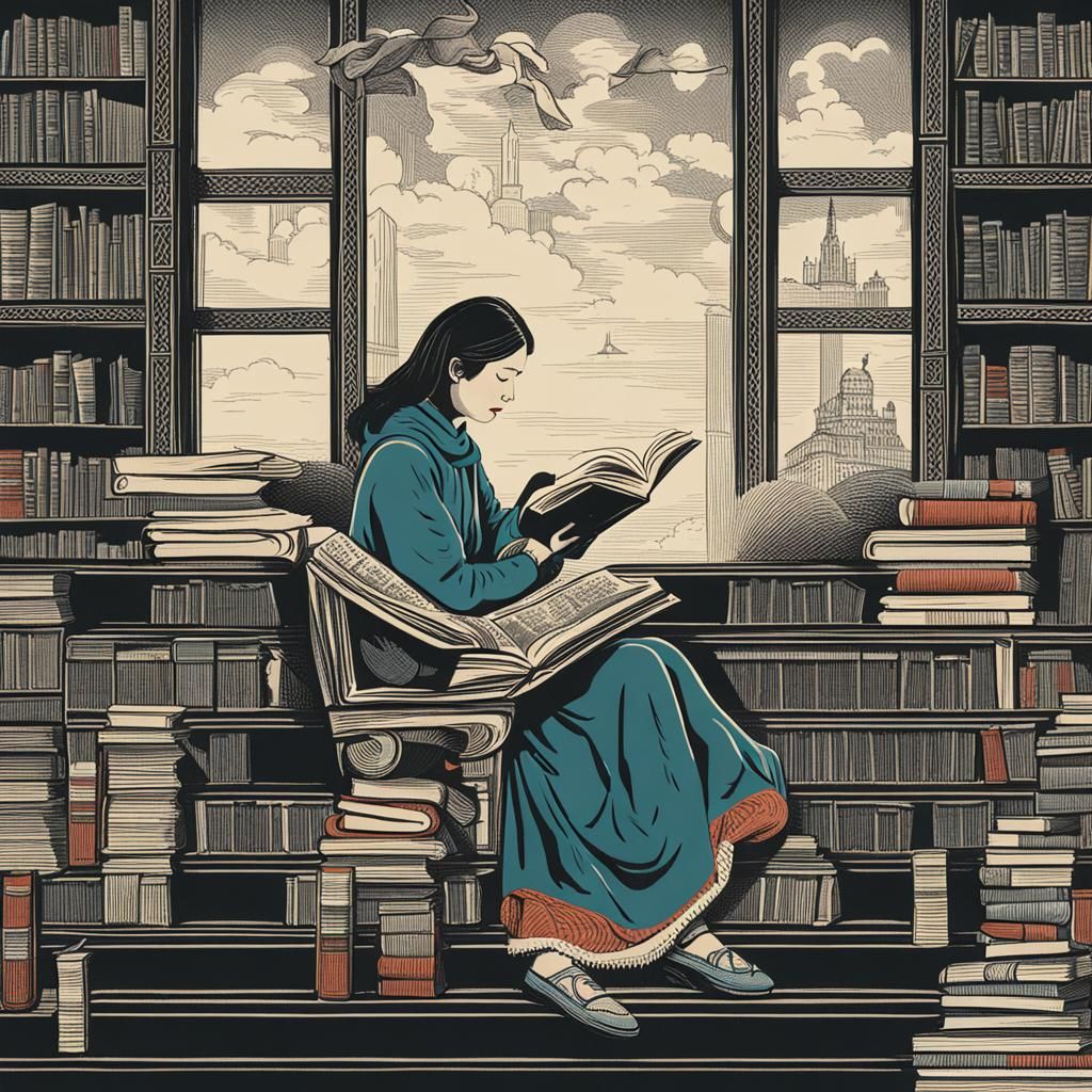 Woman Reading: A Moment of Literary Escape
