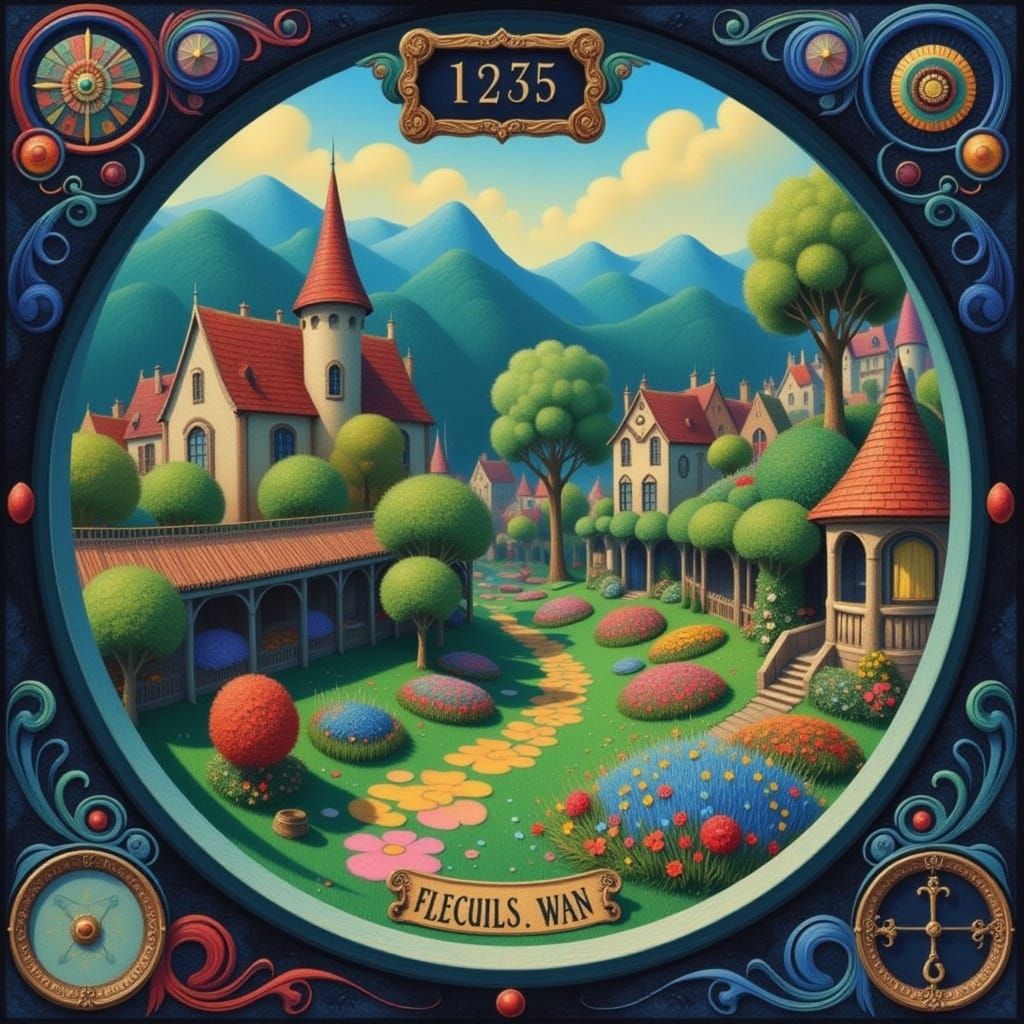 Dreamy Meadow Landscape in Ethereal Style