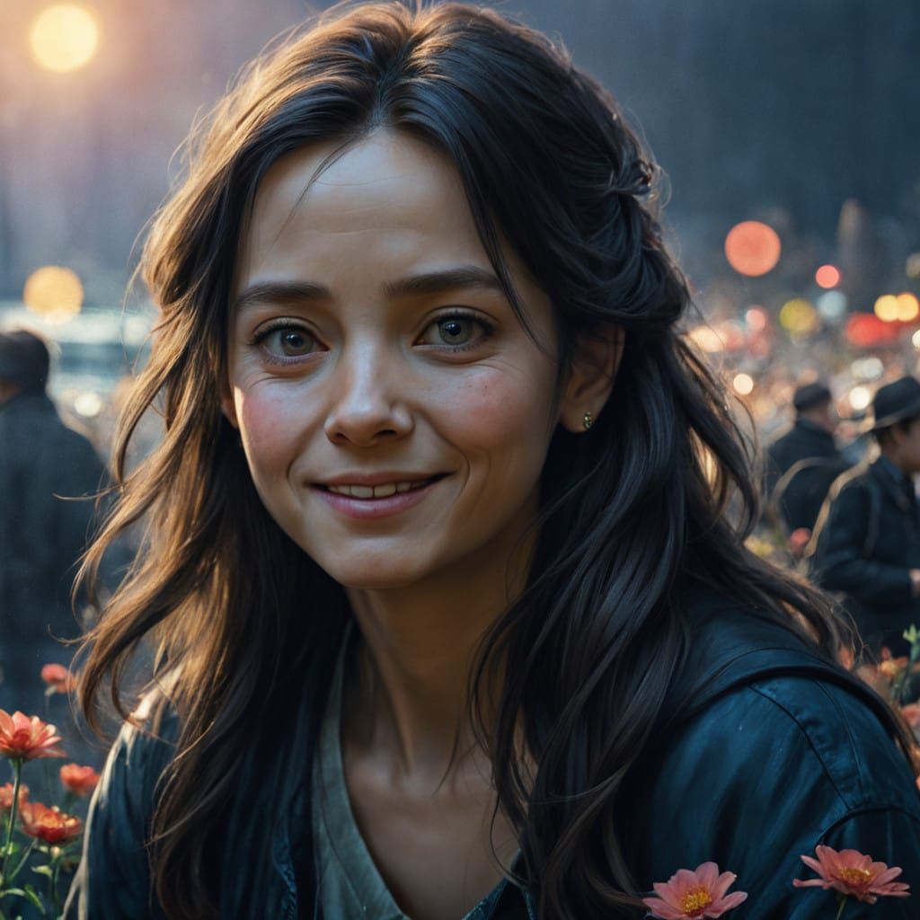 Aging Woman Finds Solace in Golden Light