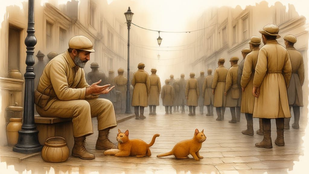 Kindness Consoles Lonely Soldier: Watercolor Illustration