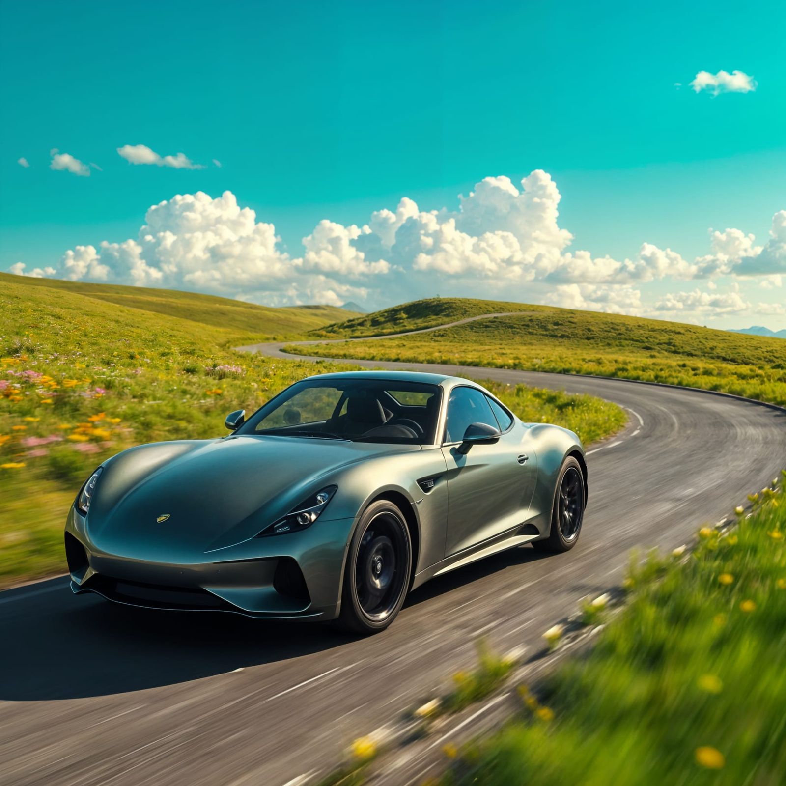 Vibrant Springtime Gallop in Cinematic Style