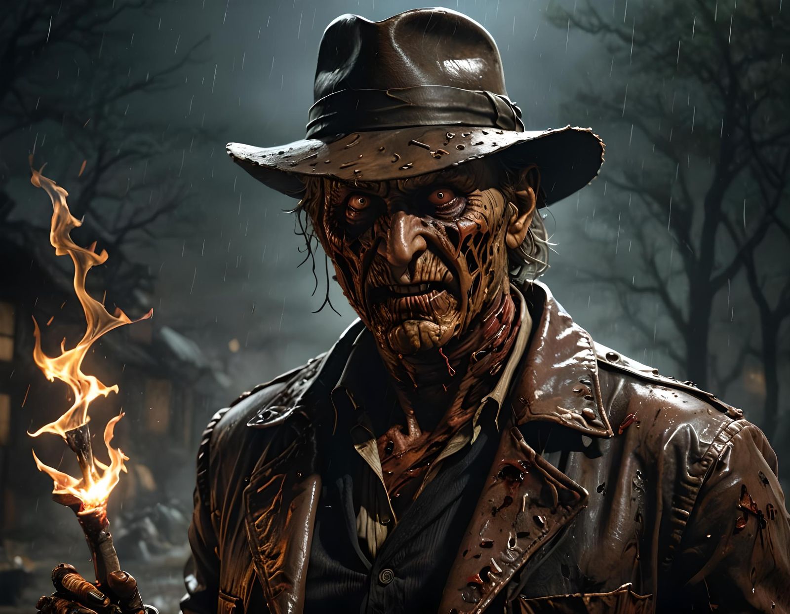 Freddy Krueger: 3D Render in Fantasy Art Style