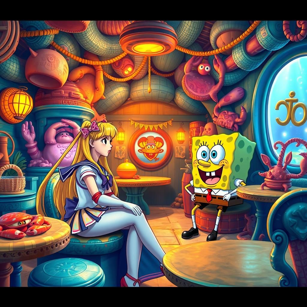 Sailor Moon and SpongeBob Squarepants