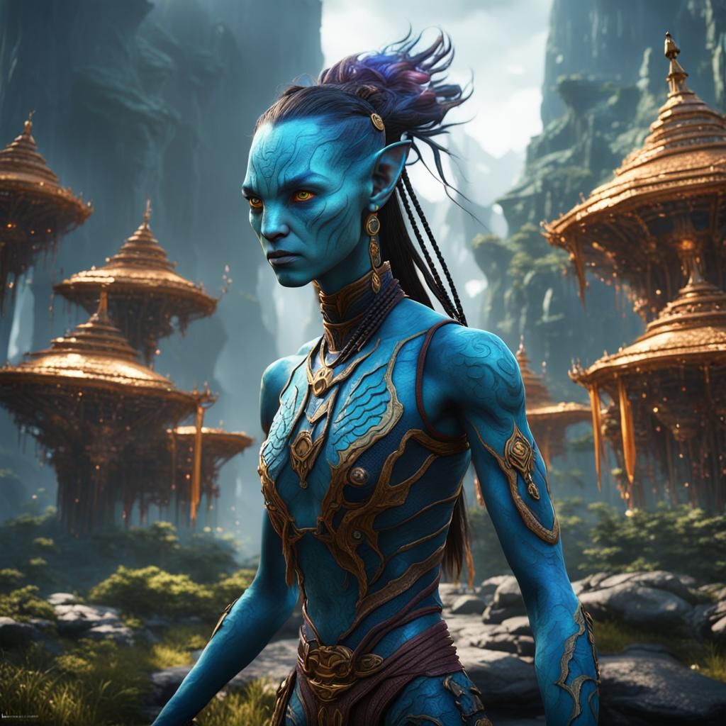 Detailed Avatar Female in Fantasy Concept Art