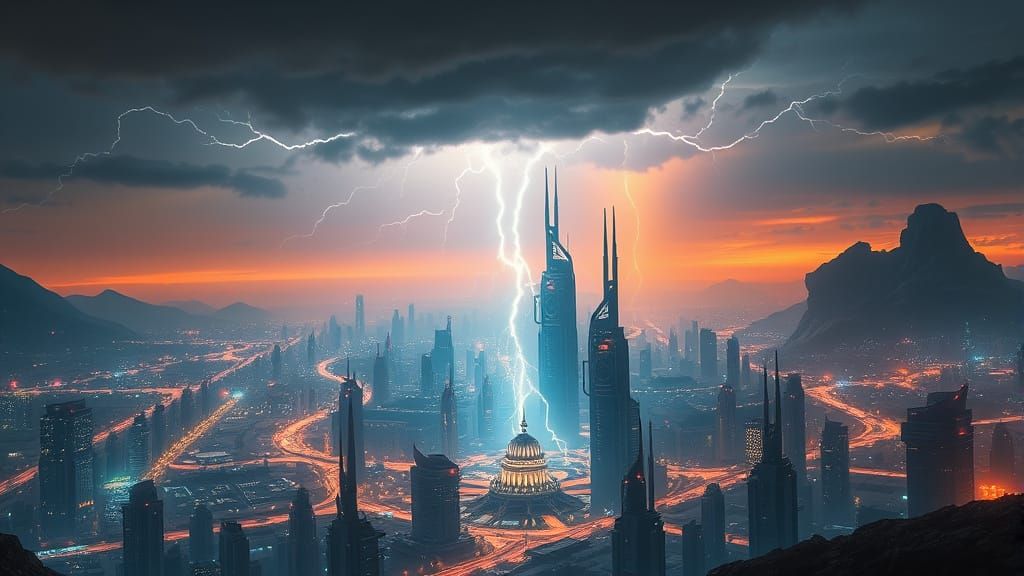 Surreal Cityscape Reveals Alien World's Fury