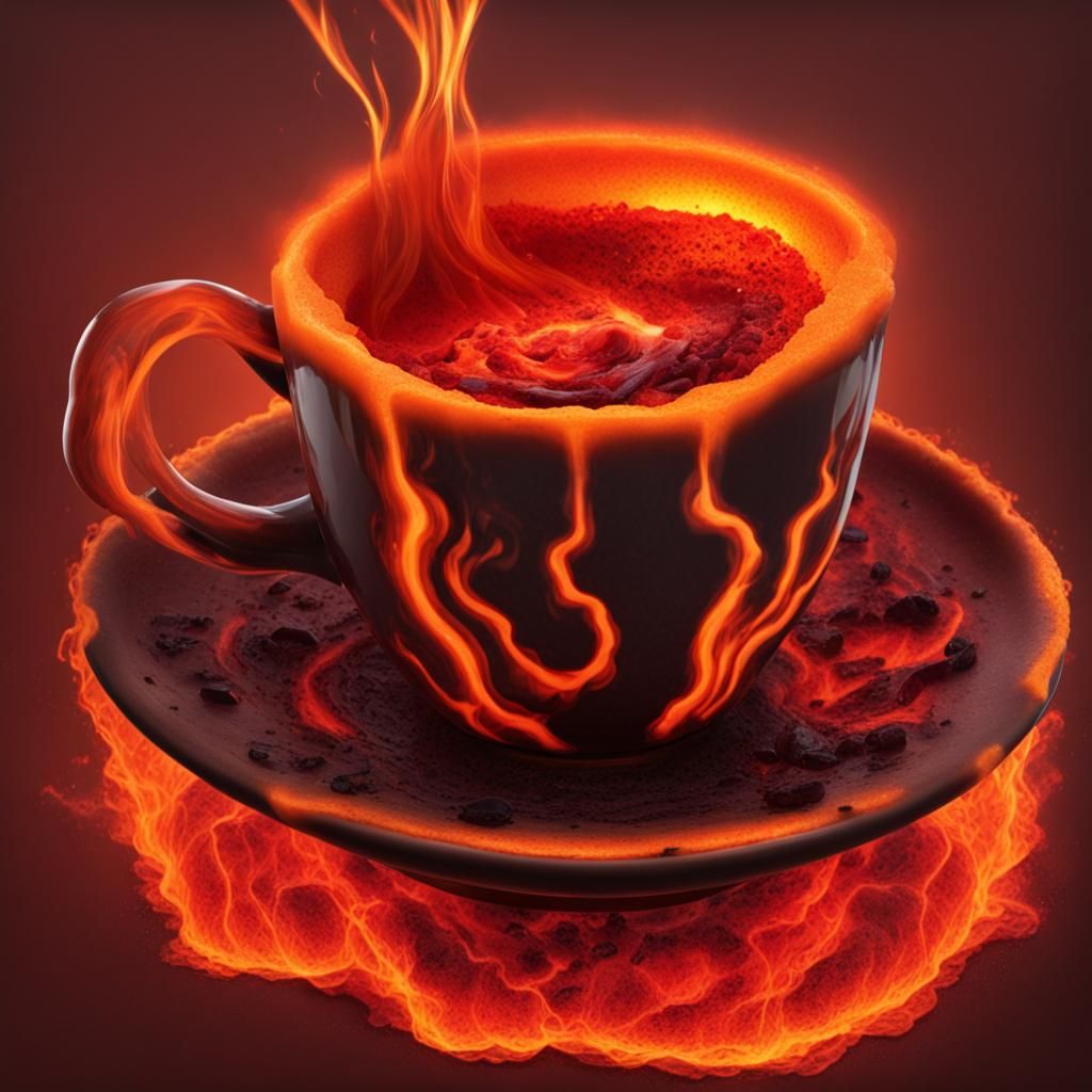 Cup Overflowing with Molten Lava