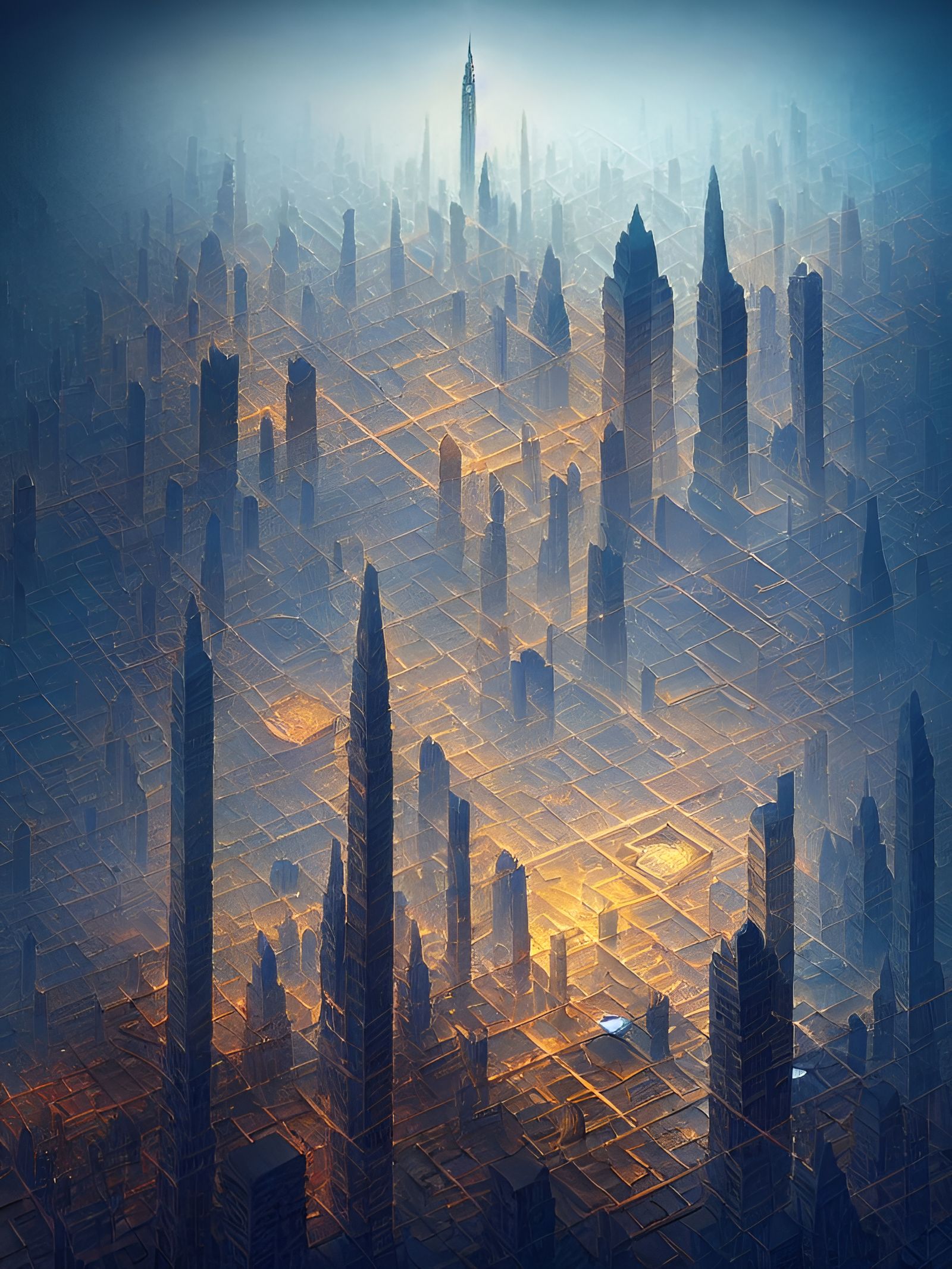 Diamond City: Macro Photograph in CGI Style