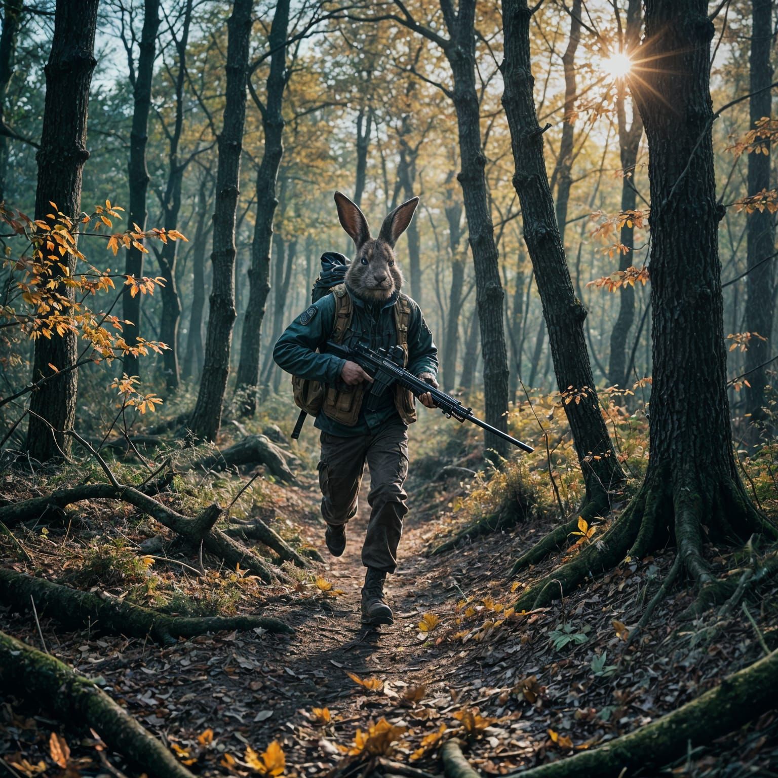 Hunter in Perilous Woods Under Siege