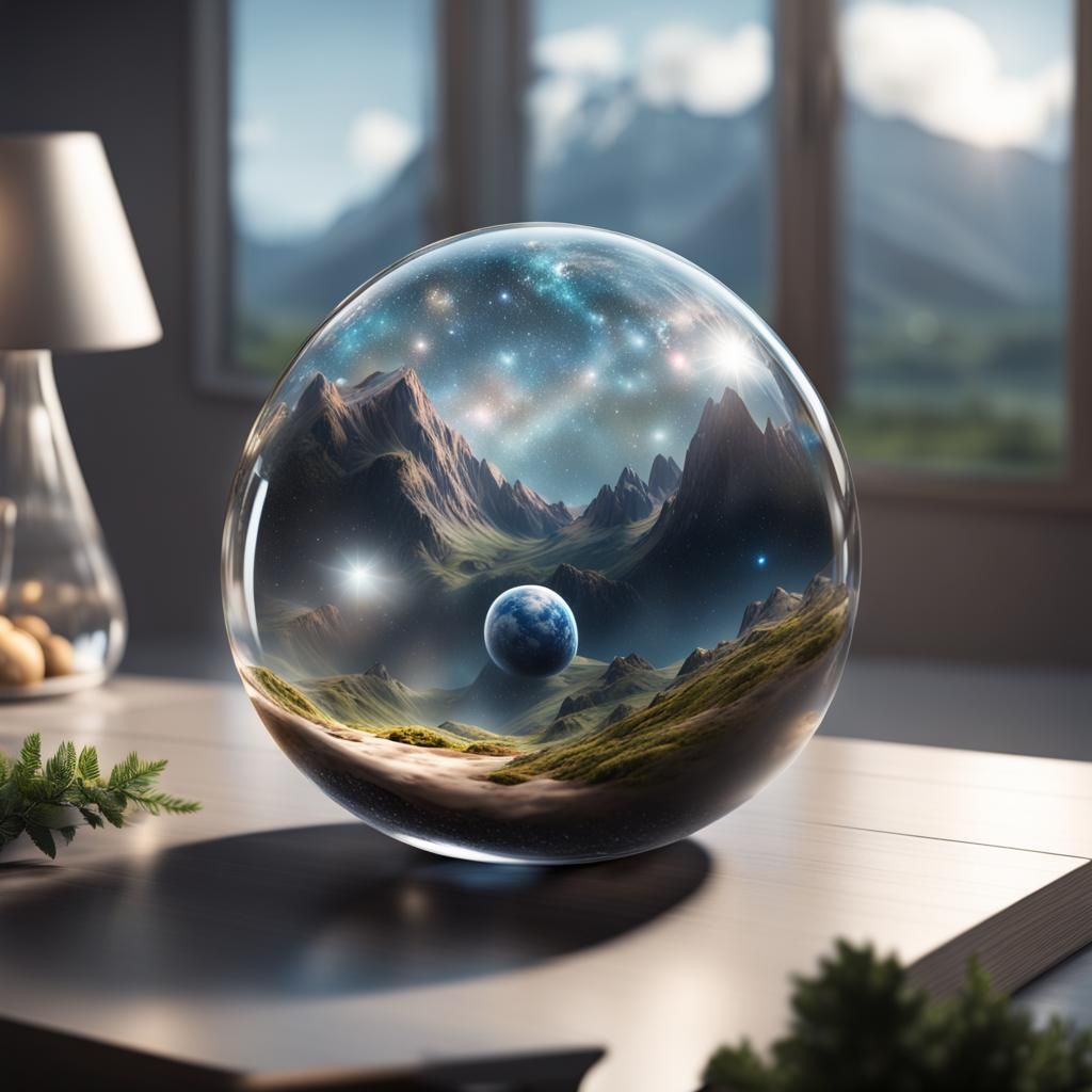 Epic Landscape and Universe in Glass Body