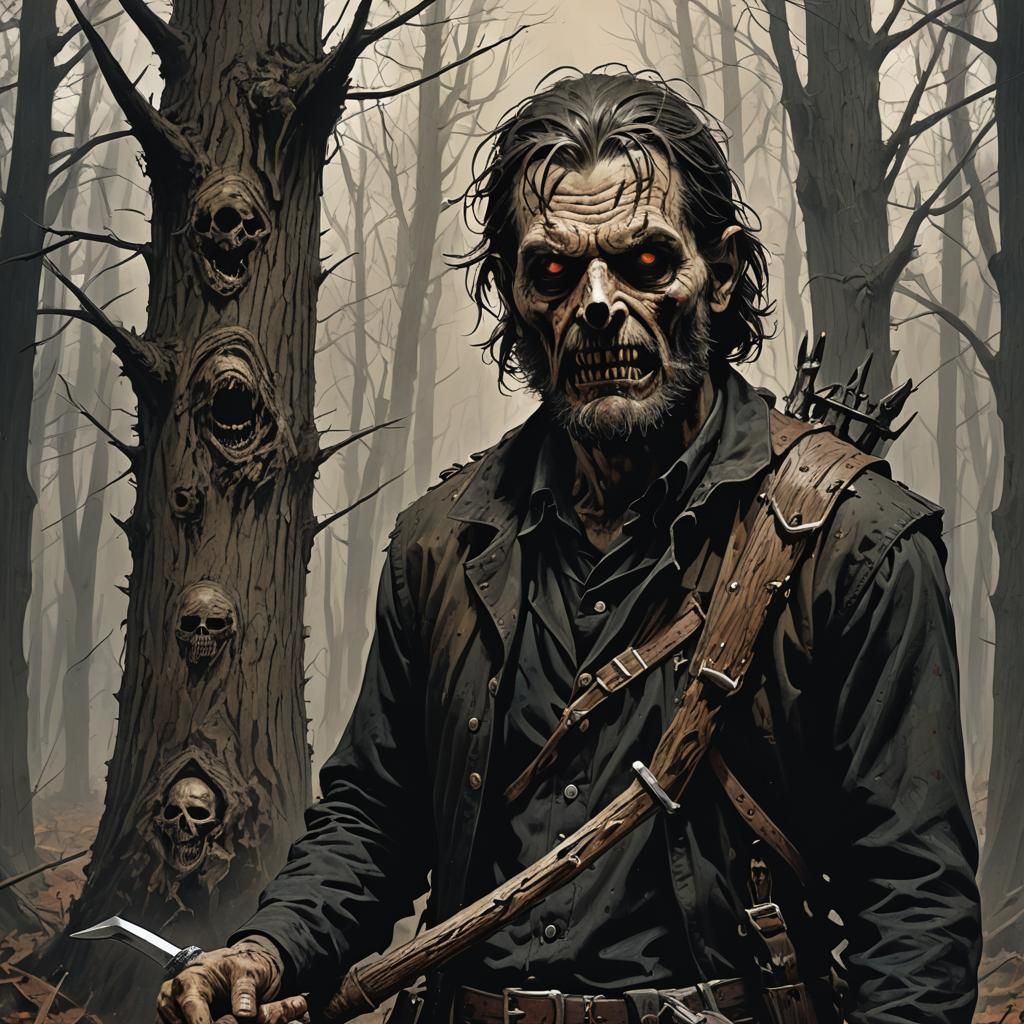 Sinister Gothic Woodsman Horror
