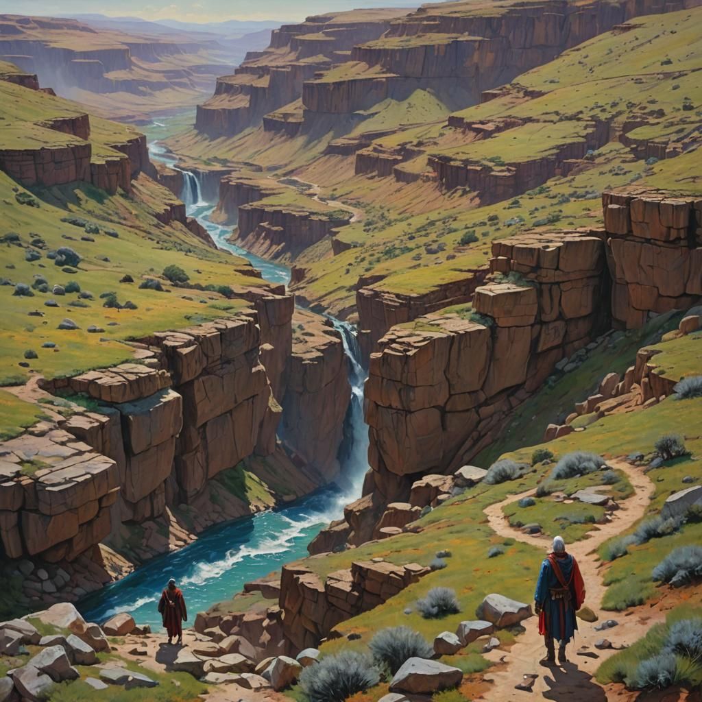 Biblical Lands Division in Oil Painting Style