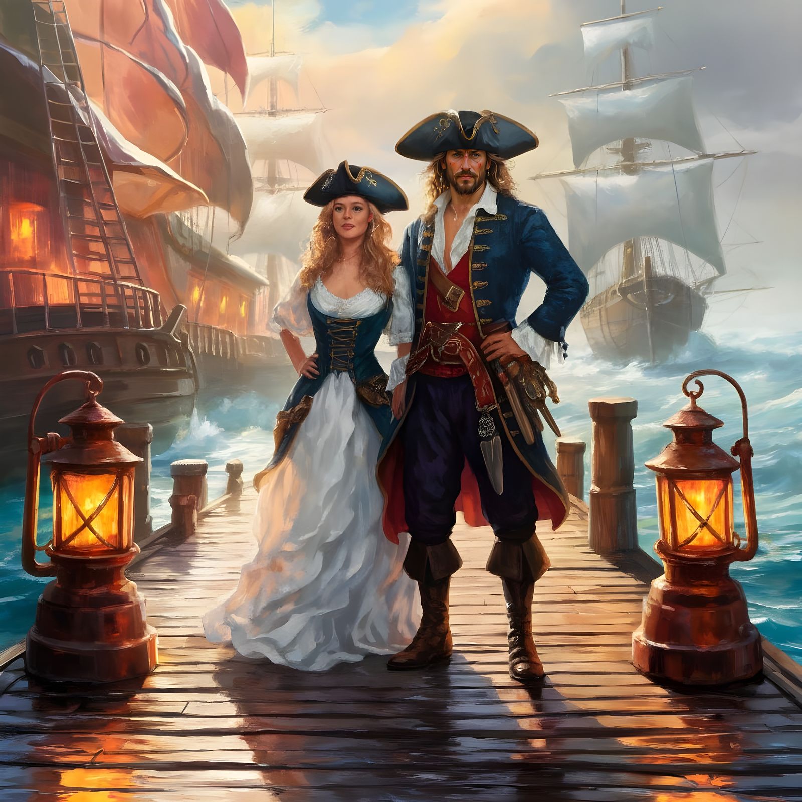 Pirate Haven in Warm Golden Light