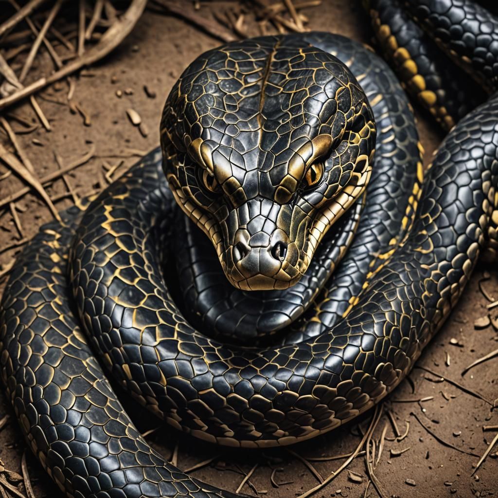 Hyperrealistic King Cobra in High Definition