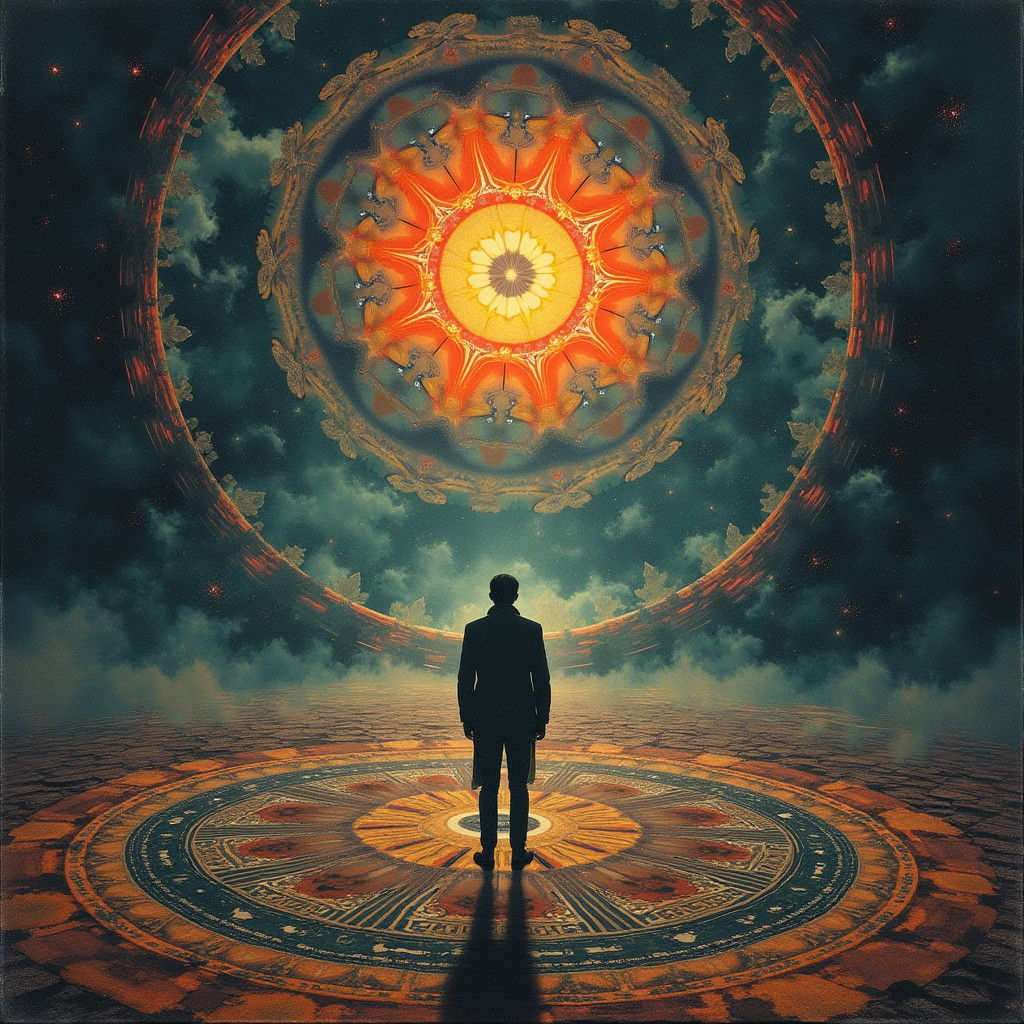 Futuristic Dystopian Geometric Vorticism Pattern