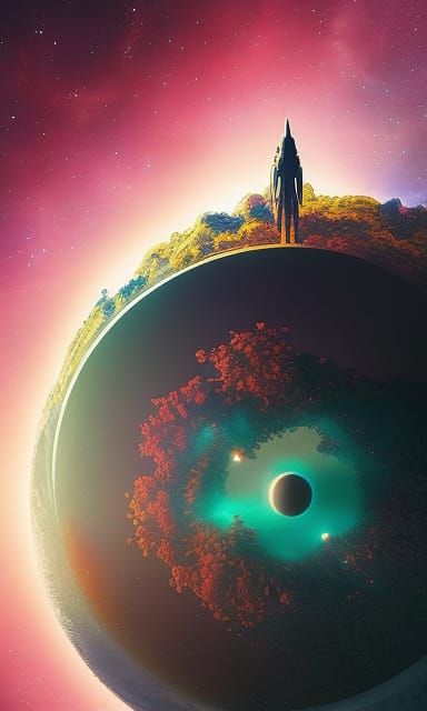 Ethereal Alien Planet in Spacecore Style