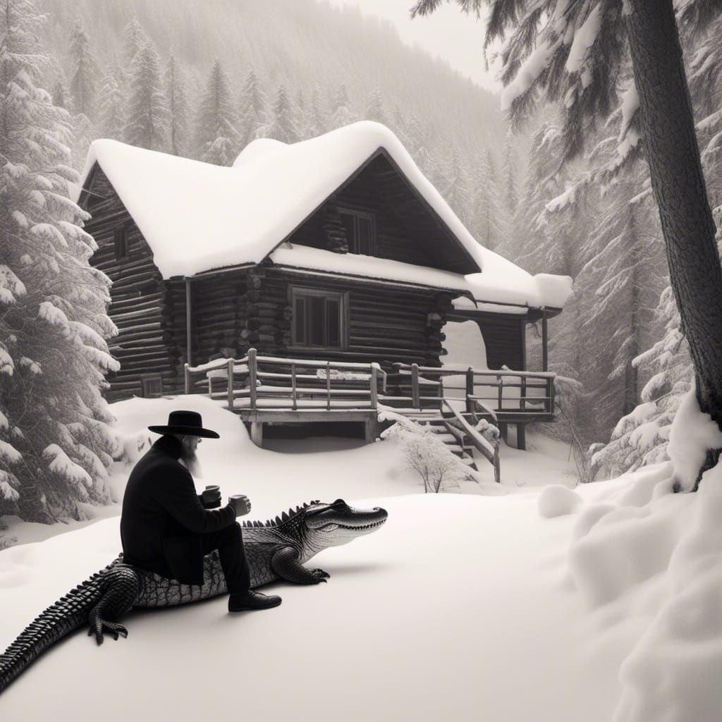 Man in Fancy Hat Drinking Hot Chocolate