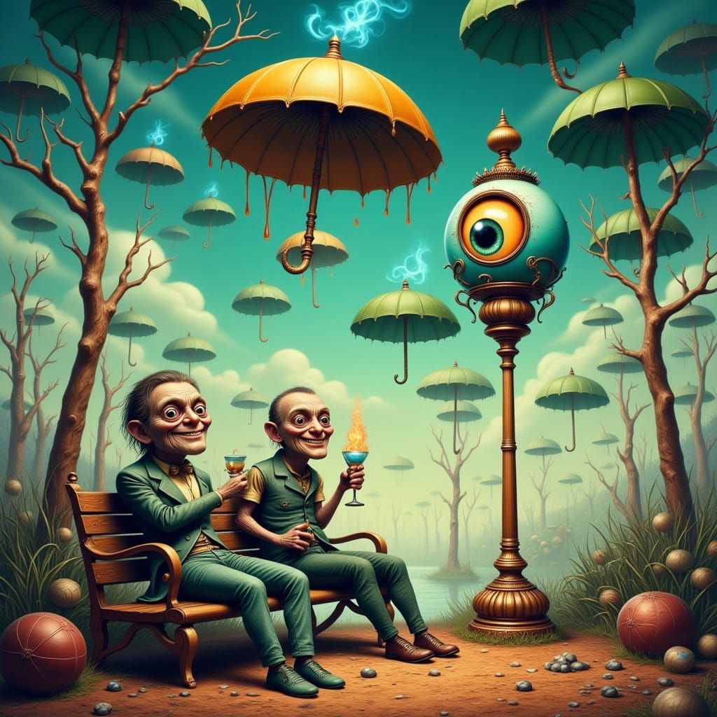Surreal Dreamscape: Dali-Inspired Whimsical Fantasy