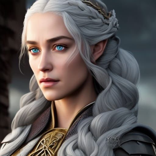 Victorian Assassin with Emerald and Ice Eyes