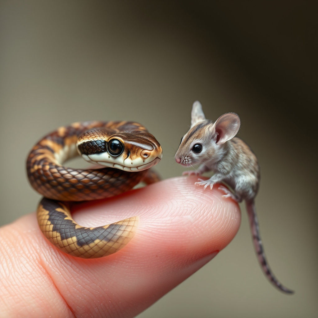 Viper and Mouse: A Moment of Predator and Prey