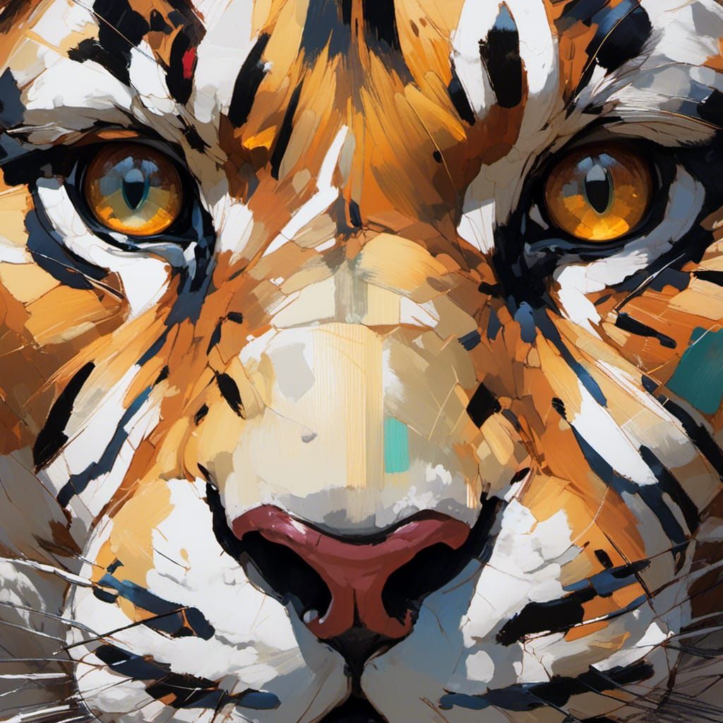 Tiger Eye Close-up as Matte Painting