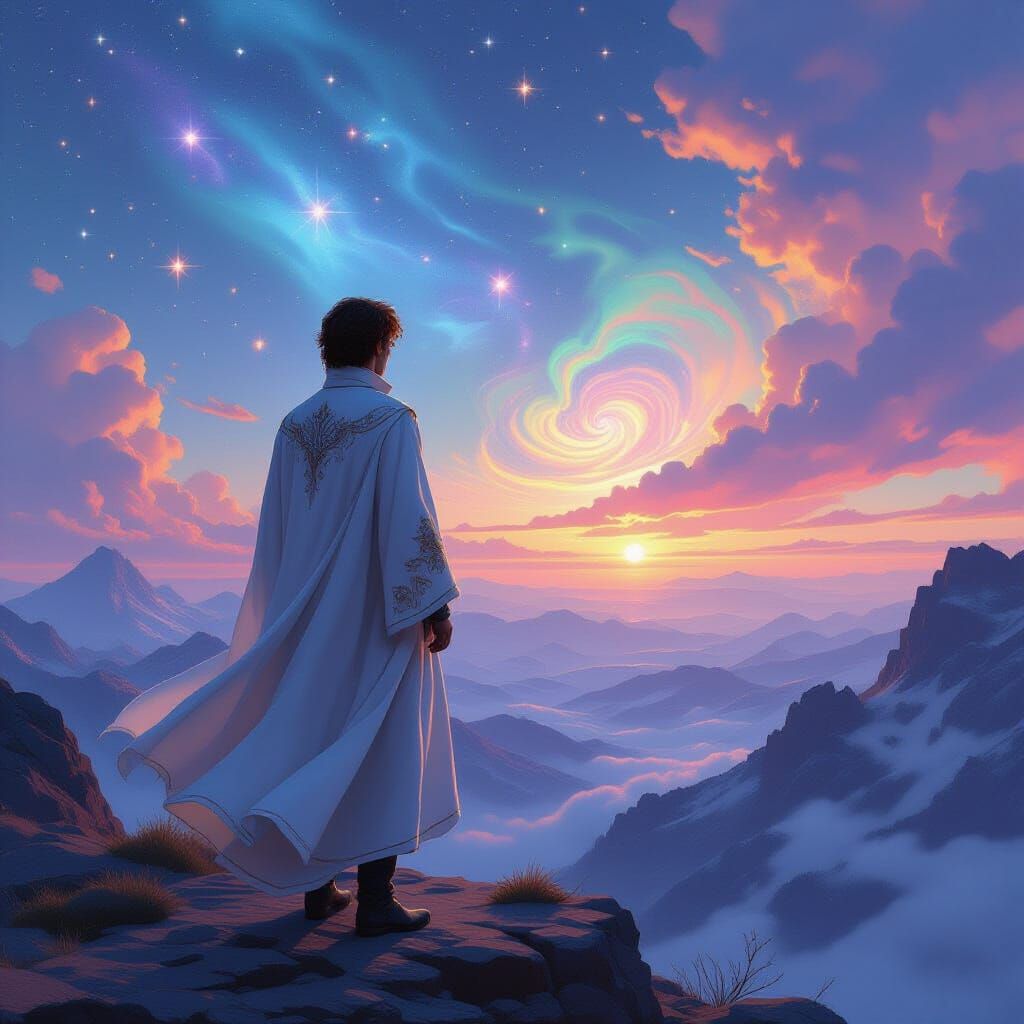 Celestial Voyager on Windswept Peak