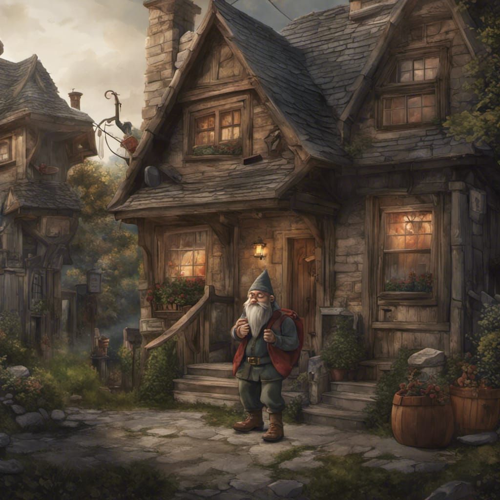 Gnome Finds Home: Detailed Matte Painting