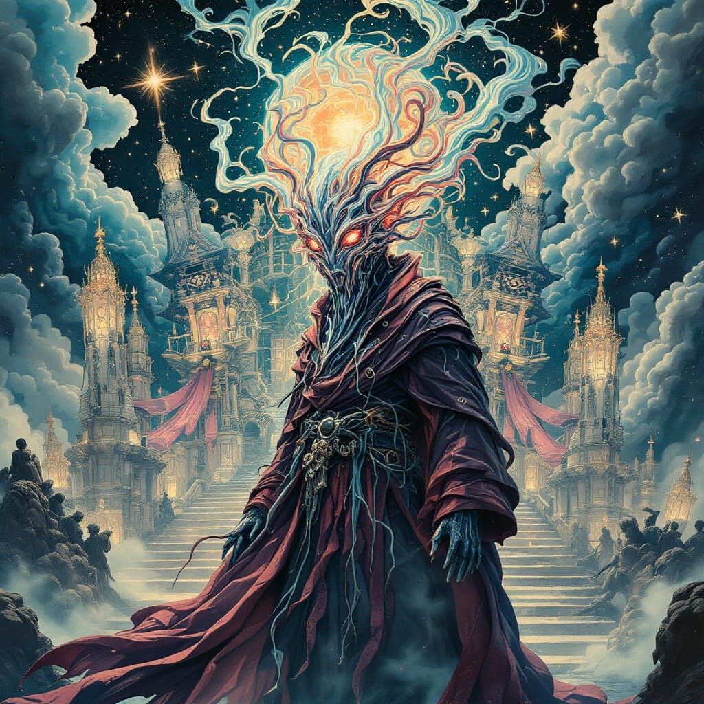 Dream Realm Protector in Liquid Metal Menpo Mask