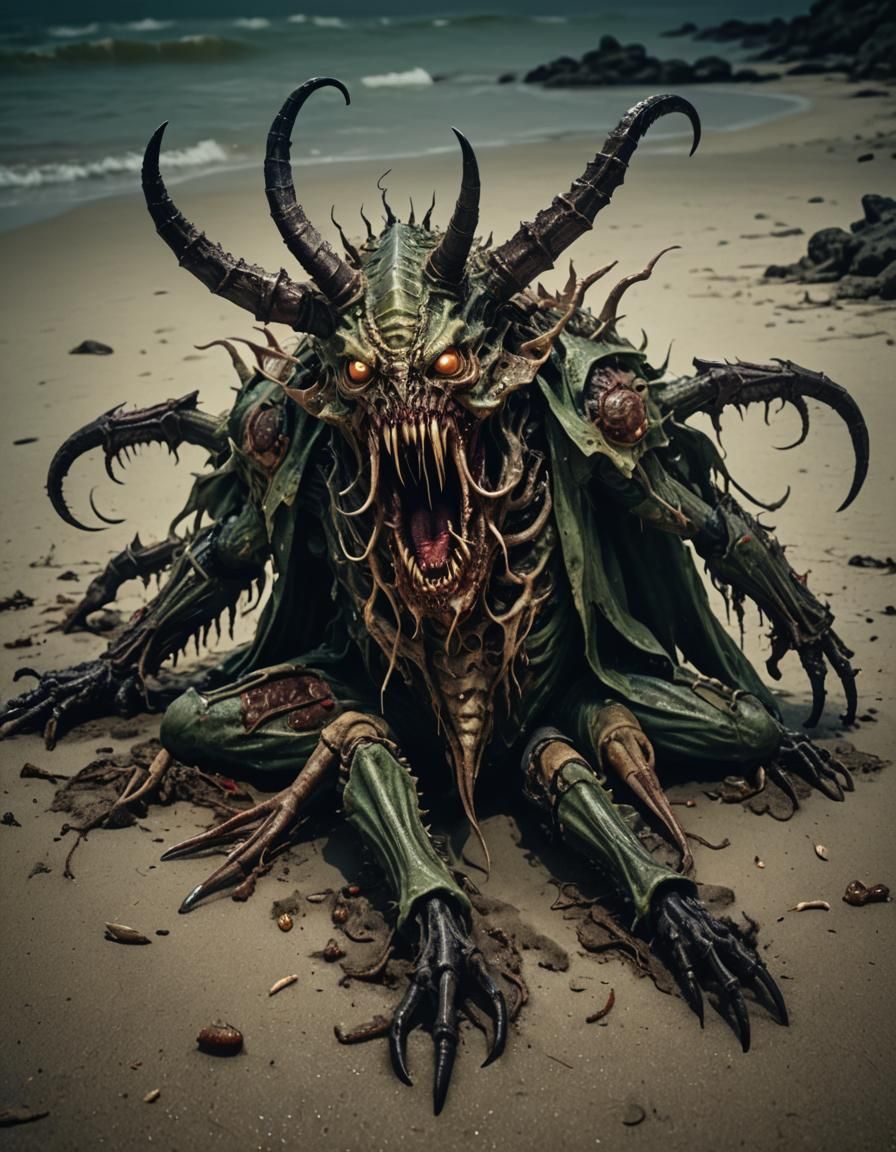 Rotten Lovecraftian Horror on a Beach
