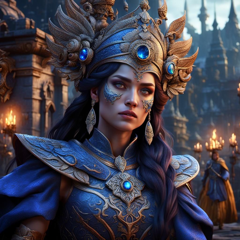 Beautiful Woman: Detailed Matte Painting in Fantasy Art