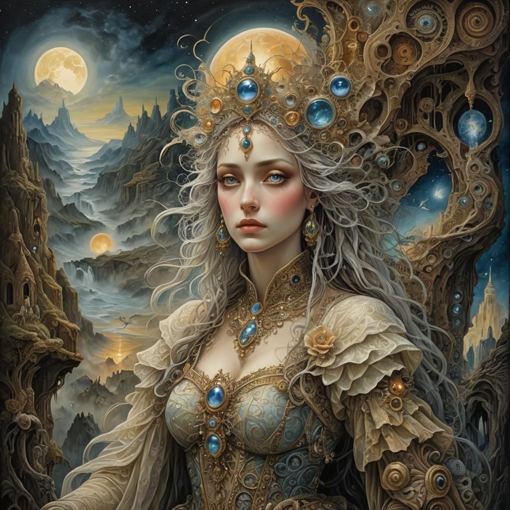 Mysterious Soul Yearns for a Dream in Surreal Art