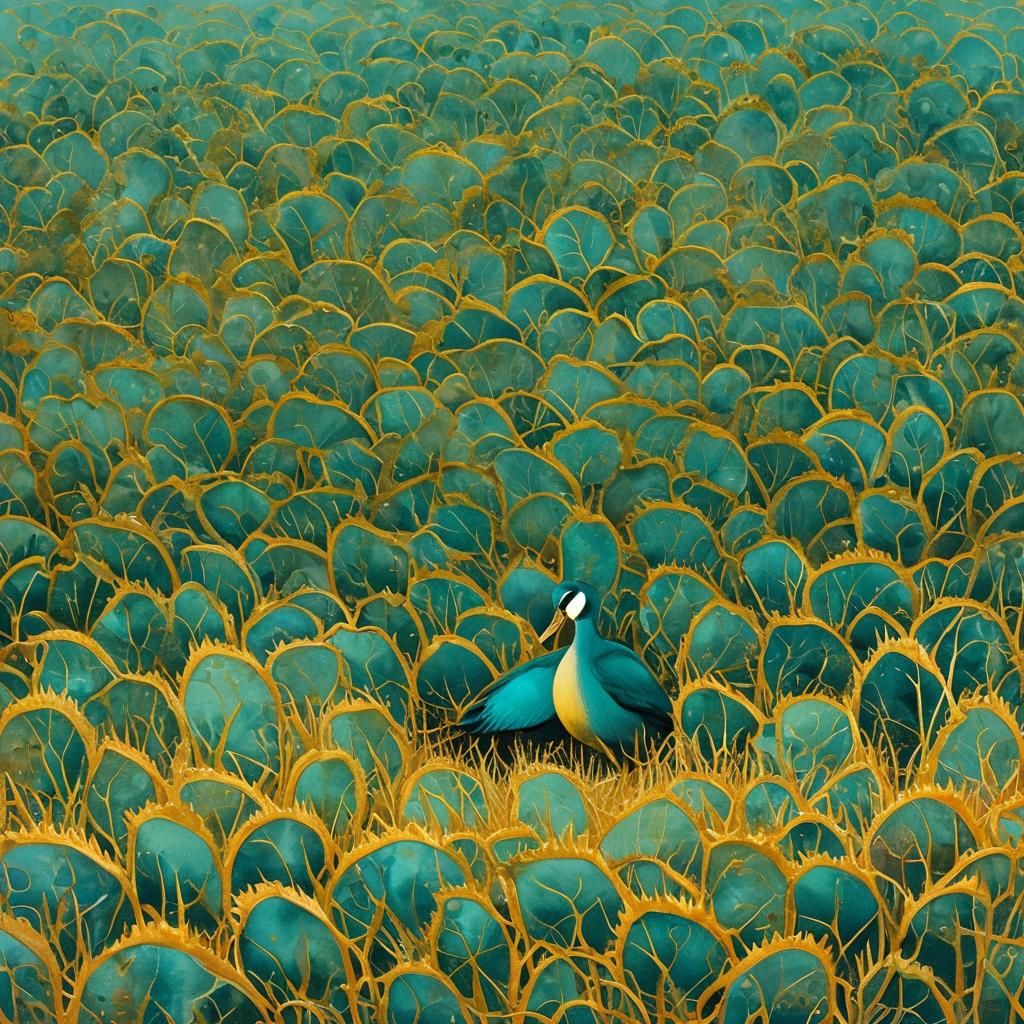 Surreal Presence Hidden in Plain Sight, Watercolor