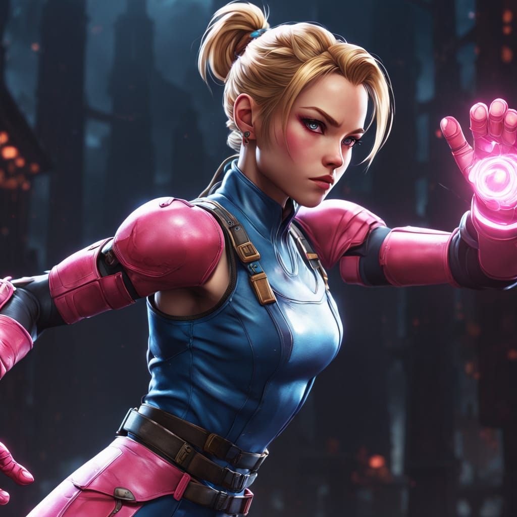 Cammy Street Fighter Finishing Move in 3D Anime Art