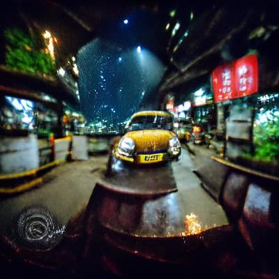 City Nightscape Illuminated by Fresh Rain