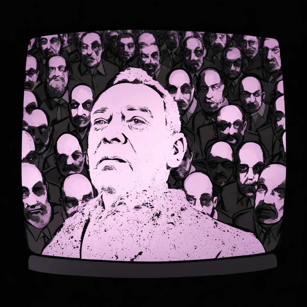 Vintage TV Broadcast of Leader and Clones