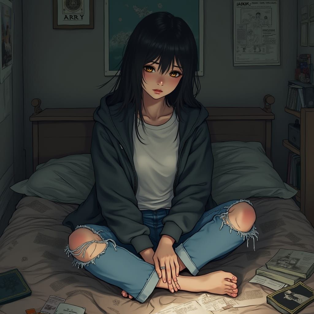 Lost in Melancholy, a Young Girl's Solace in Early 2000s Emo...