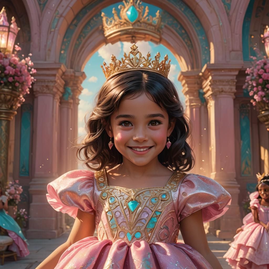 Gentle Princess in Warm Golden Light