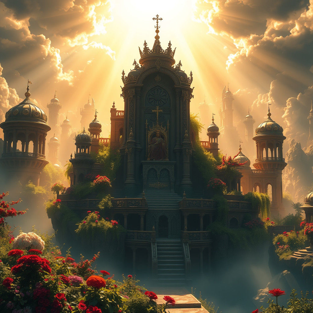 Heavenly Kingdom Unveiled: A Matte Painting Masterpiece