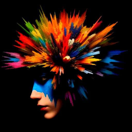 Abstract Fractal Art in Oil on Canvas