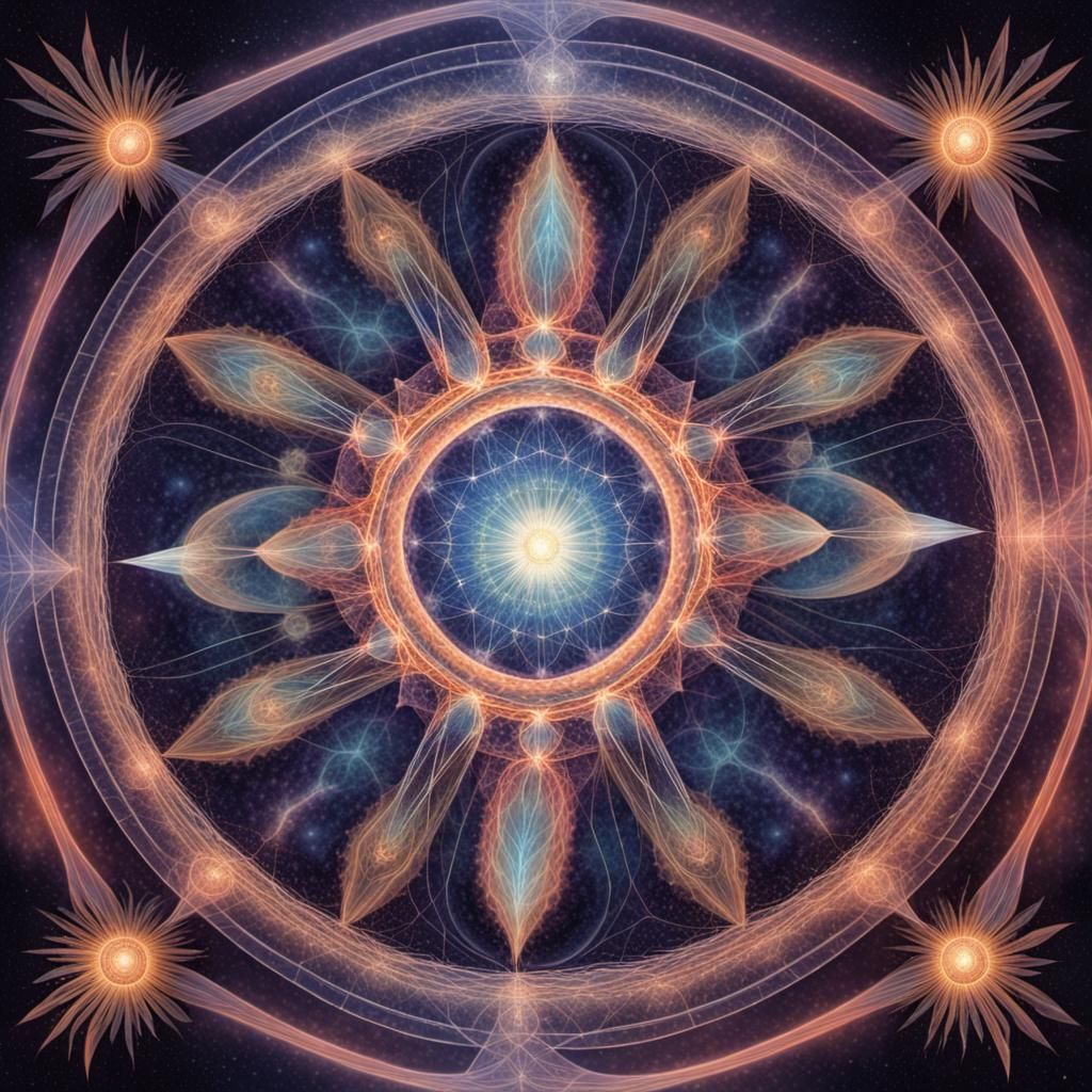 Symmetrical Astral Geometry AI Art