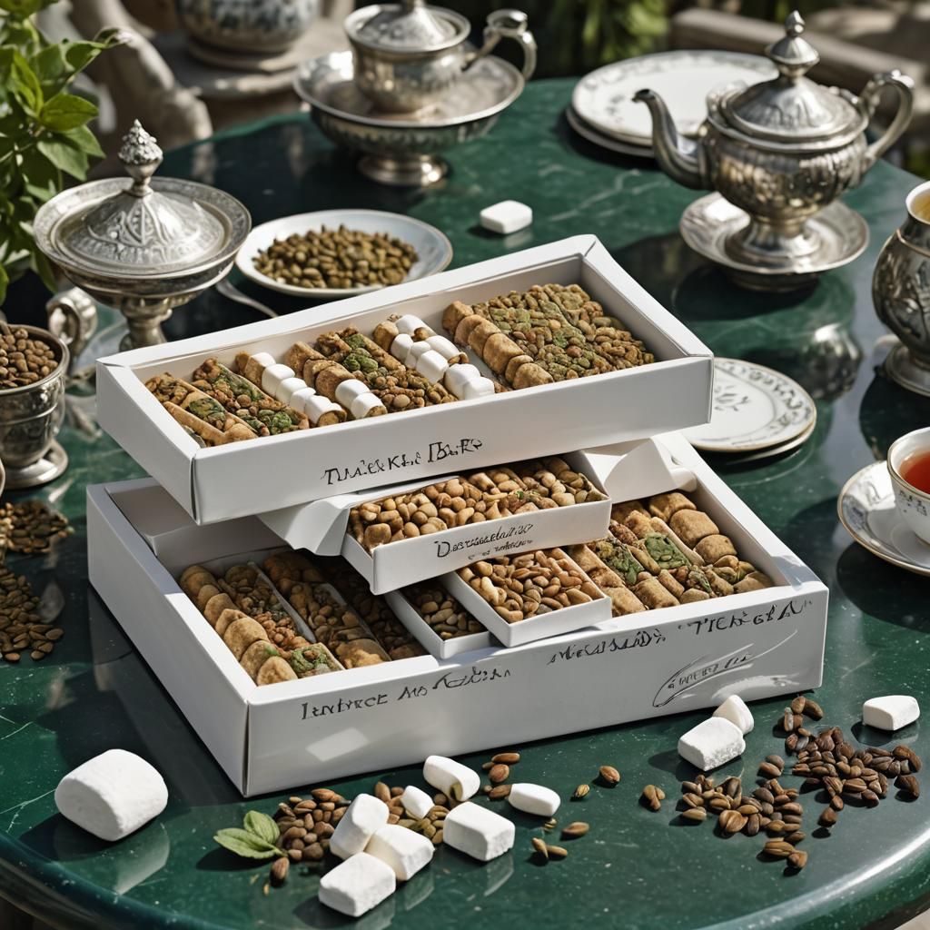 Marshmallow Snack Bars Spill in English Teahouse