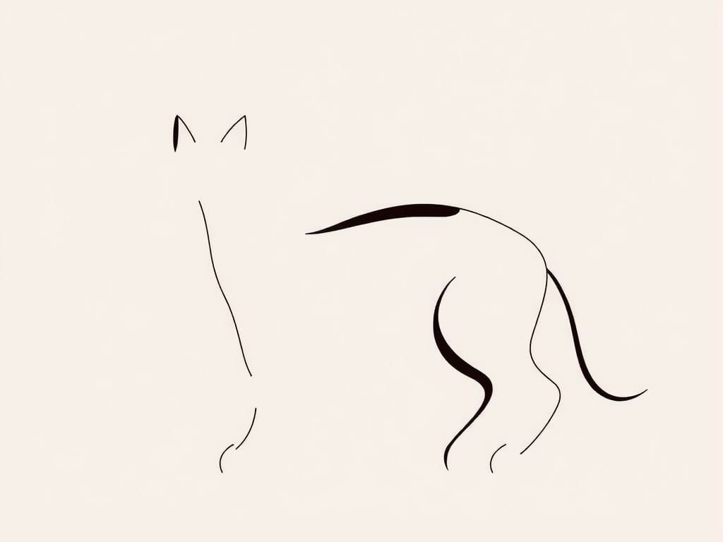 Elegant Minimalist Cat Form