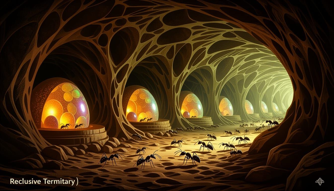 Ant Colony's Vast Underground Labyrinth in Detailed Concept ...