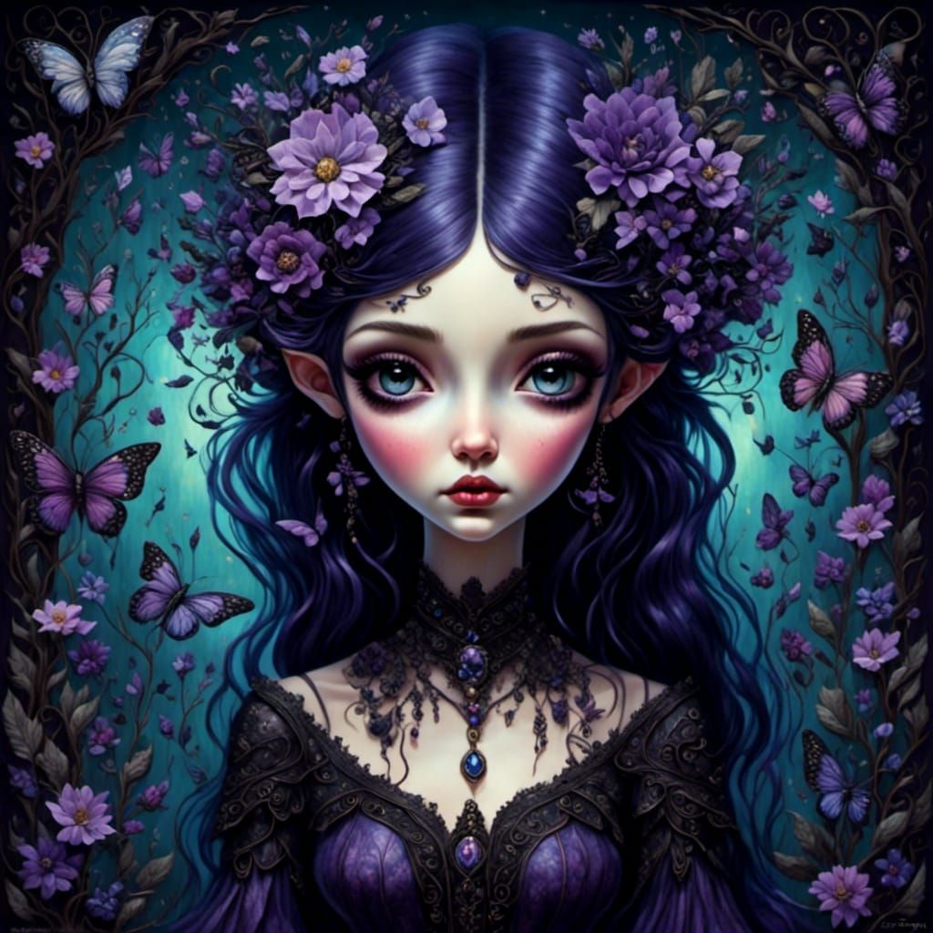 Bioluminescent Fairy Girl in 3D Fantasy Art