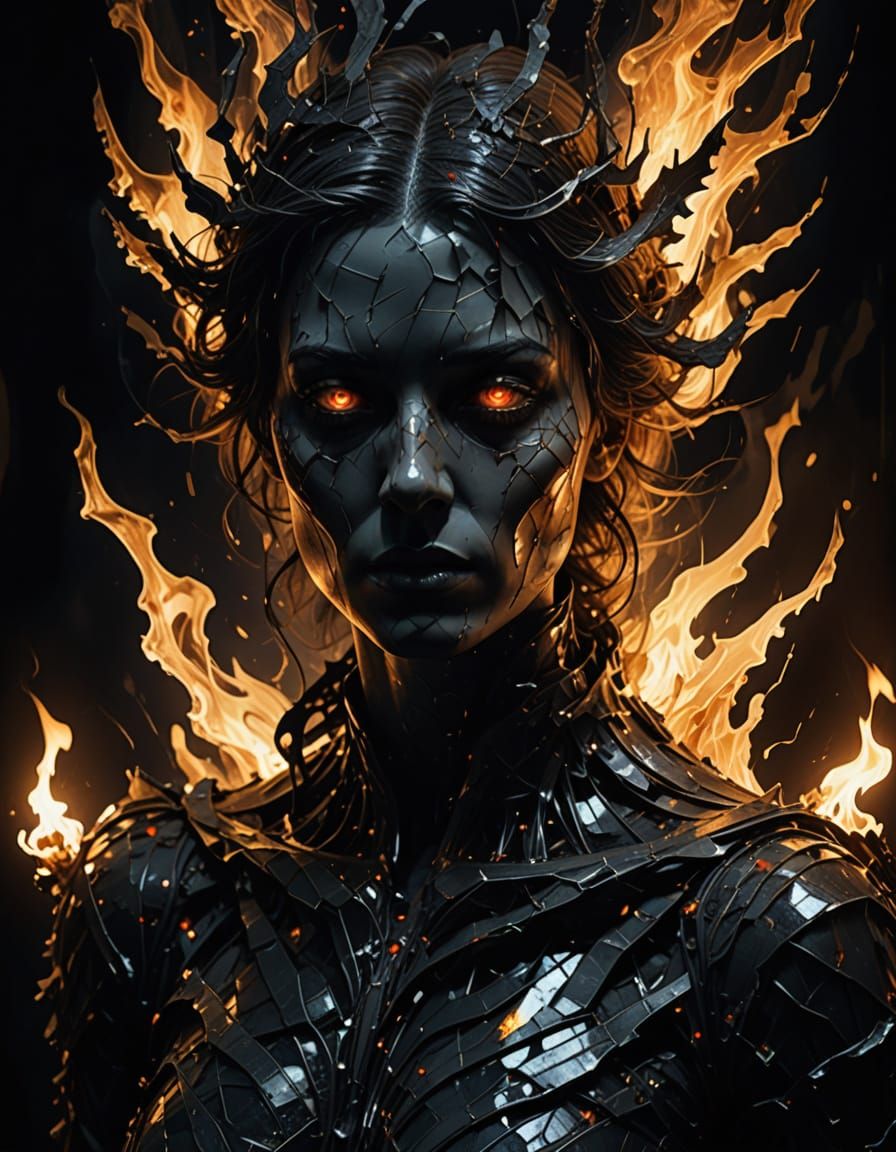 Surreal Angel Transforms in Dark Berlin Night