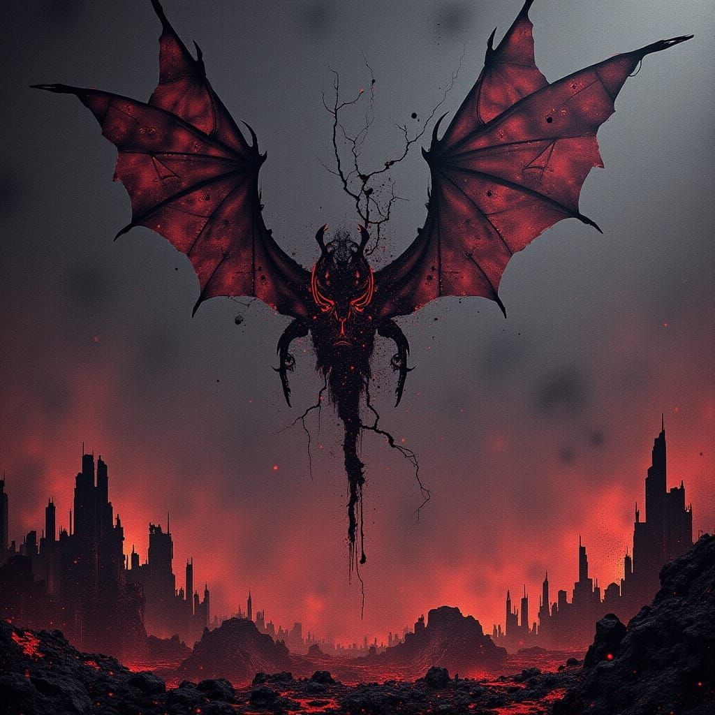 Biomechanical Cthulhu Erupts From Volcanic Earth