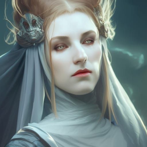 Dracula's Wife: Hyperdetailed Portrait in Artgerm Style