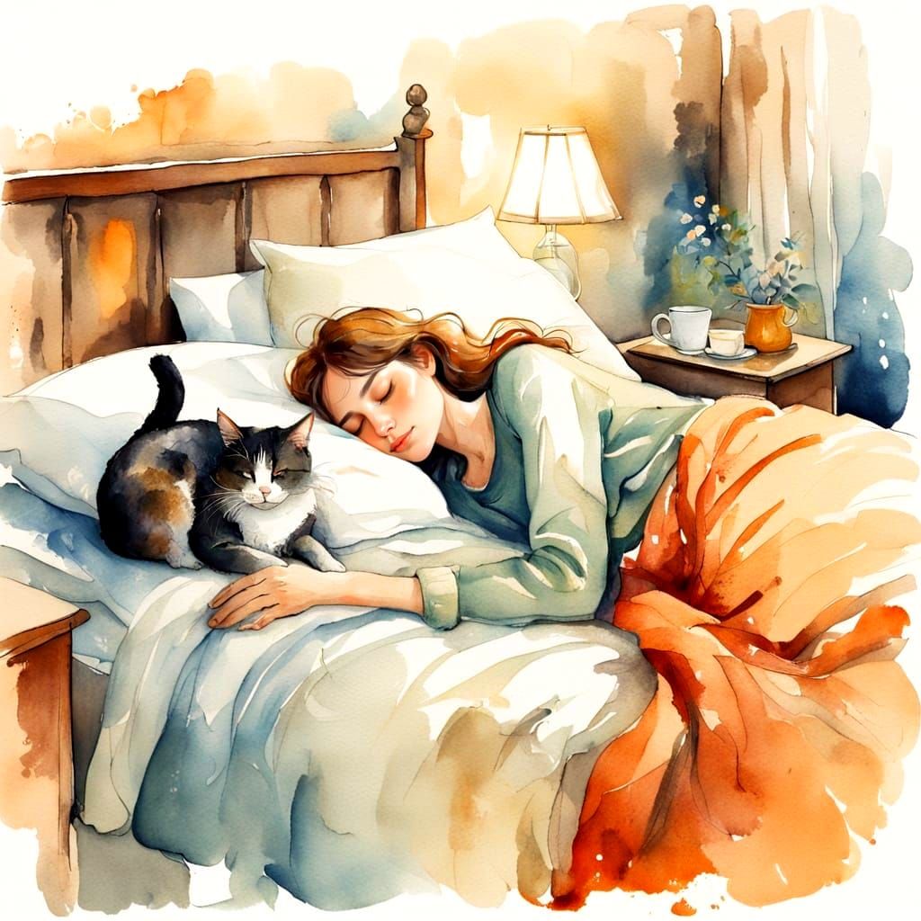 Curled Up With the Cat