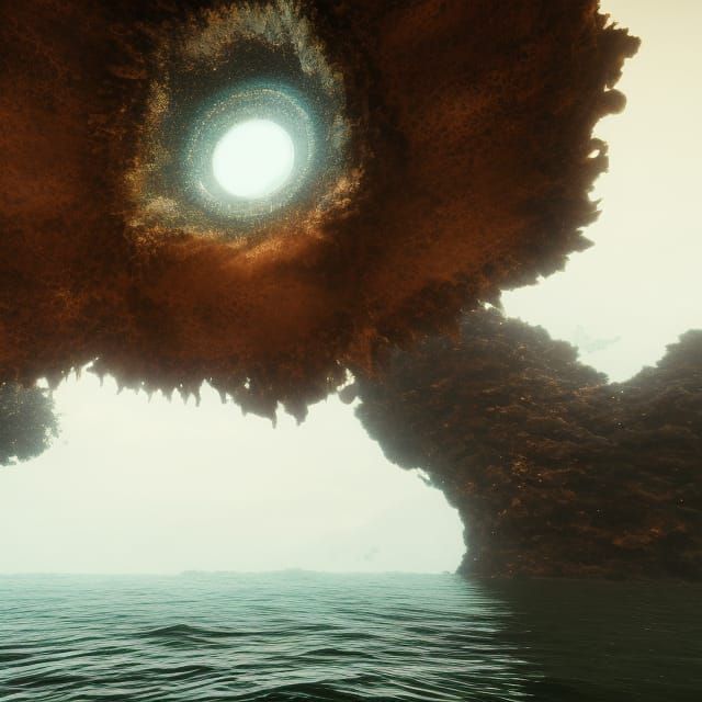 Ocean Tide Landscape in Harlem Renaissance Style